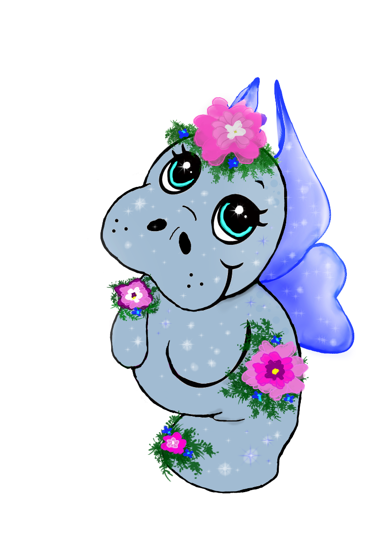 Manatee fairy Vinyl sticker